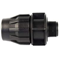 Syr Brico Fitting Enlace rosca macho- Negro- 7x3x4 cm